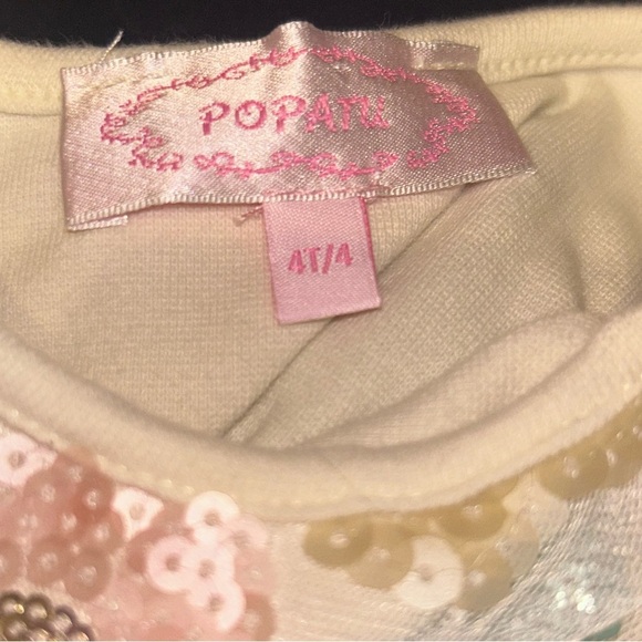 Popatu Girls' Sequin Flower Tutu Dress Multicolor Size 4T Party - Picture 2 of 4